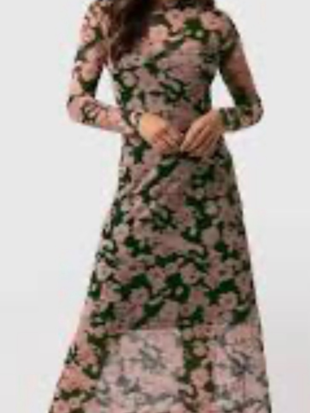 Saint and Sofia Floral Long Sleeve Maxi Dress -
